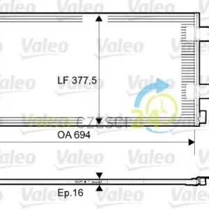 Bezpieczna płatność VALEO Skraplacz, klimatyzacja 814003