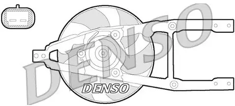 Ekspresowa dostawa DENSO Wentylator, chłodzenie silnika DER09055