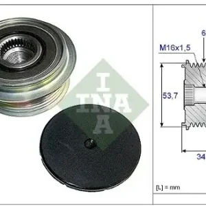 Nowość INA Sprzęgło jednokierunkowe alternatora INA 535 0125 10