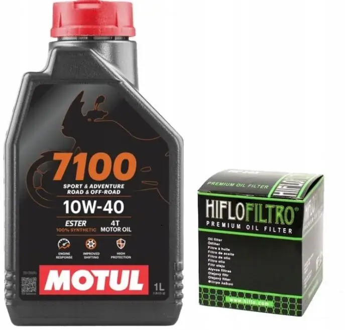Olej Motul 7100 10W40 1L + Filtr Oleju Hiflo HF303 4T Yamaha Honda Kawasaki Ostatnia szansa