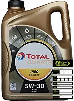 Wysoka jakość OLEJ TOTAL QUARTZ 5W30 INEO LONG LIFE 5L ACEA C3