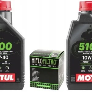 Olej Motul 5100 10W40 2L + Filtr Oleju Hiflo HF207 4T Ma2 Kxf Rmz 250 450 Najlepsza cena