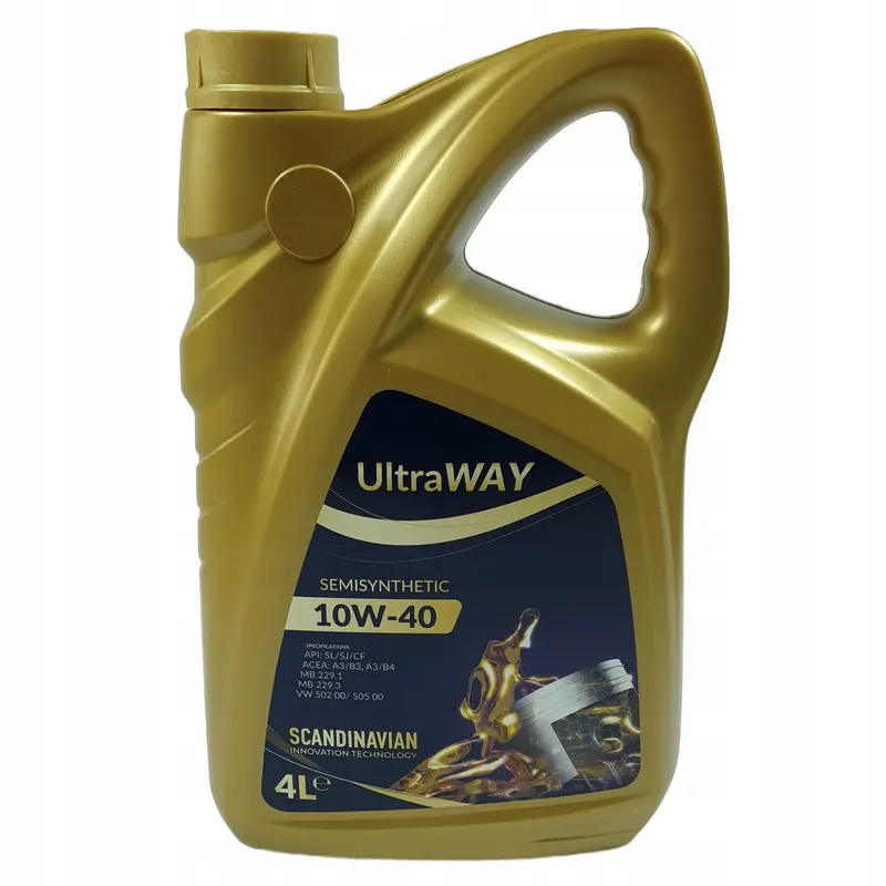 OLEJ SILNIKOWY ULTRAWAY SEMISYNTHETIC 10W40 4L Zwrot pieniędzy