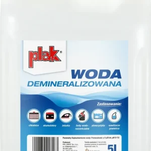 Zwrot pieniędzy Woda Demineralizowana / Destylowana Plak 5l
