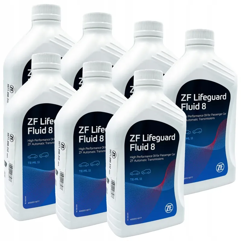 7x Olej ZF 8HP Lifeguard Fluid 8 1L Oryginalny do skrzyń automatycznych Popularny