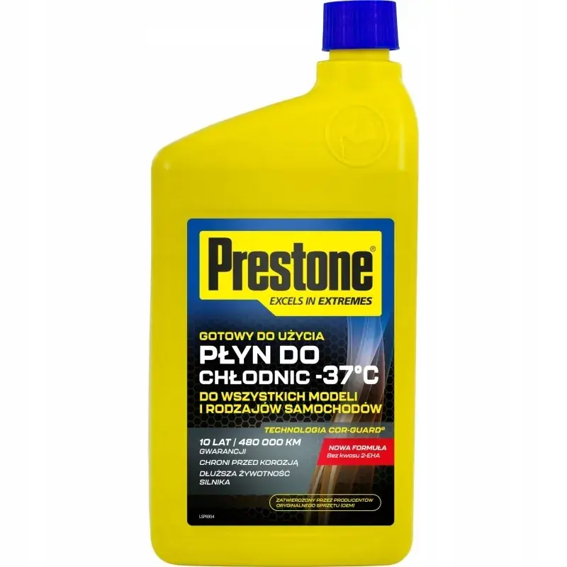 Autentyczny Płyn do chłodnic Gotowy do użycia -37 PRESTONE 1L Do wszystkich modeli aut