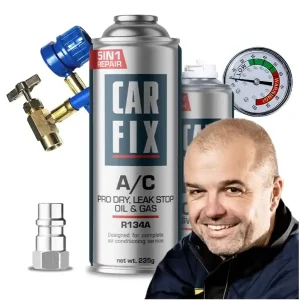 CARFIX 5w1 - CZYNNIK DO KLIMATYZACJI R134A + PRZEWÓD + ADAPTER R12 + BOMBA Promocja