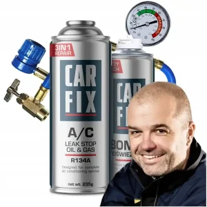 GAZ DO KLIMATYZACJI R134A zestaw 3w1 Uszczelniacz Bomba Odświeżająca CARFIX Premium