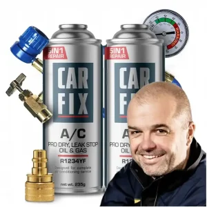 Niska cena CARFIX 5w1 - 2x GAZ DO KLIMATYZACJI R1234YF CZYNNIK + PRZEWÓD + ADAPTER