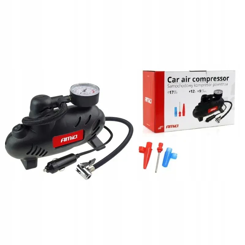 Kompresor samochodowy mini 12V ACOMP-07 AMIO-02181 Najlepsza cena