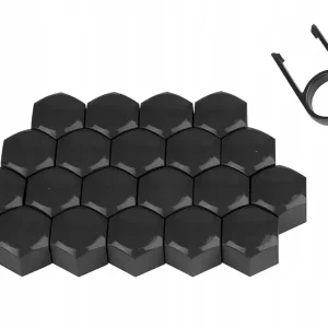 NAKŁADKI NA ŚRUBY 17” CZARNE 20 SZTUK + KLUCZYK Autentyczny