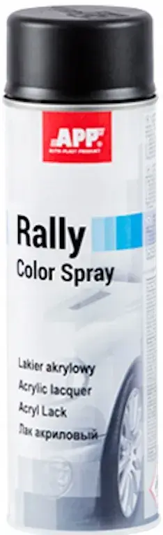 Oryginalny Lakier akrylowy APP Rally Color Spray 500ml czarny MAT